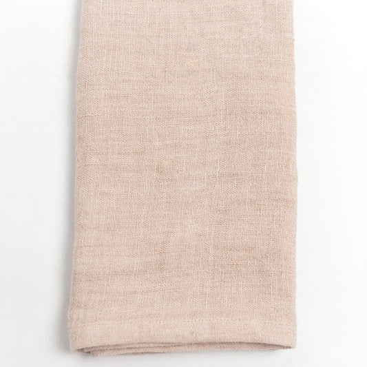 Stone Washed Linen Napkins, Blush (set of 4)