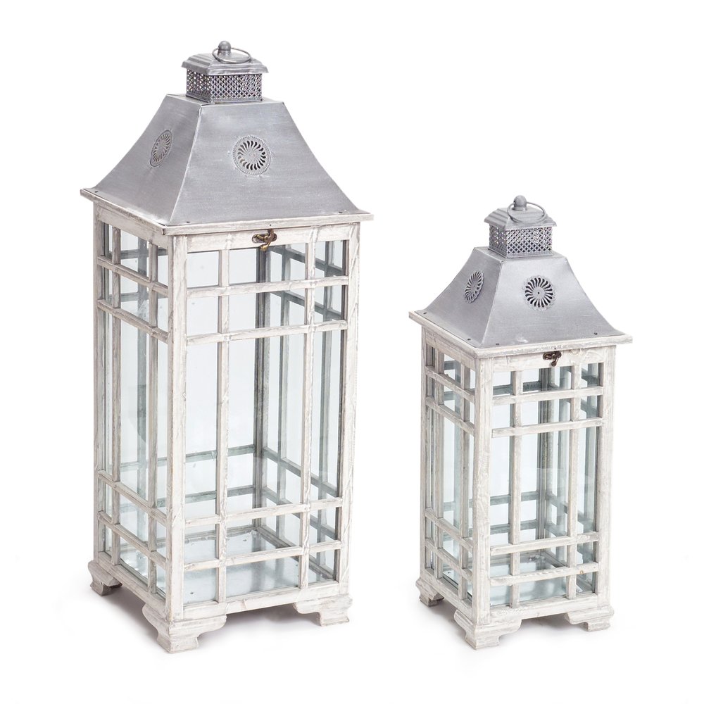 Floor Lantern Candle Holders (set of 2)