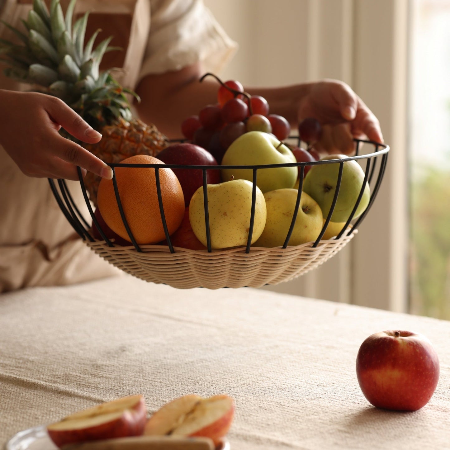 Cabo Rattan Basket