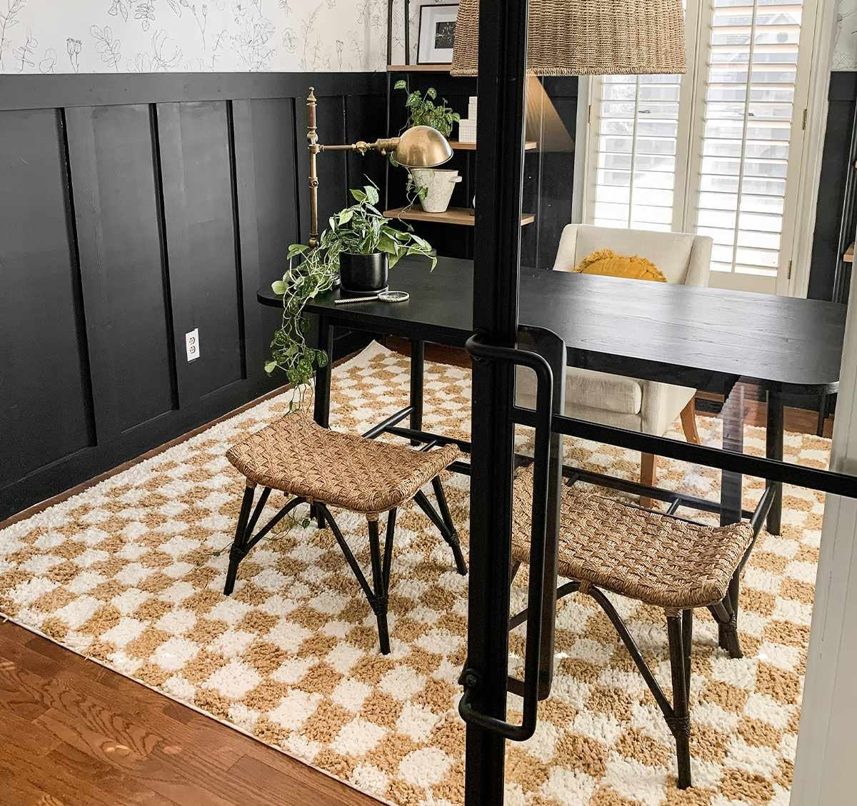 Kieu Checkered Area Rug