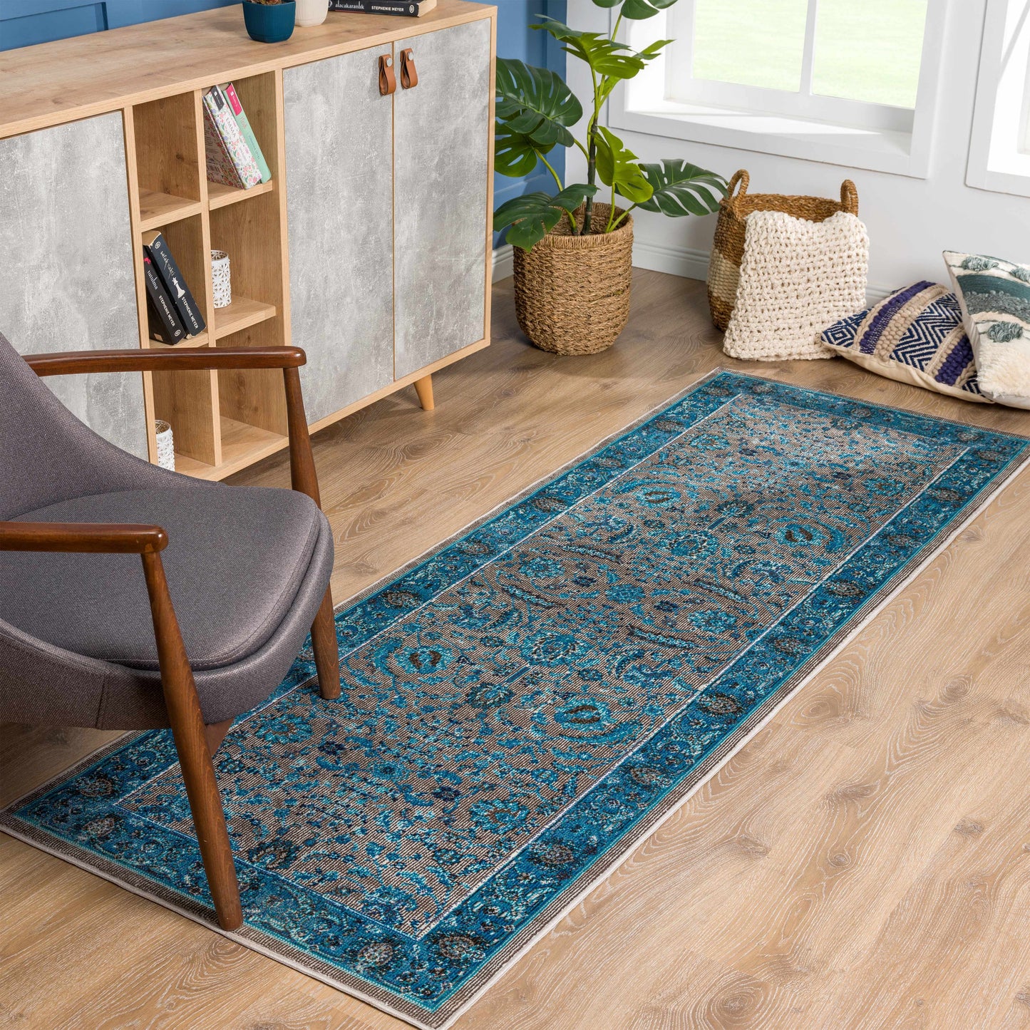 Mardina Turquoise Area Rug