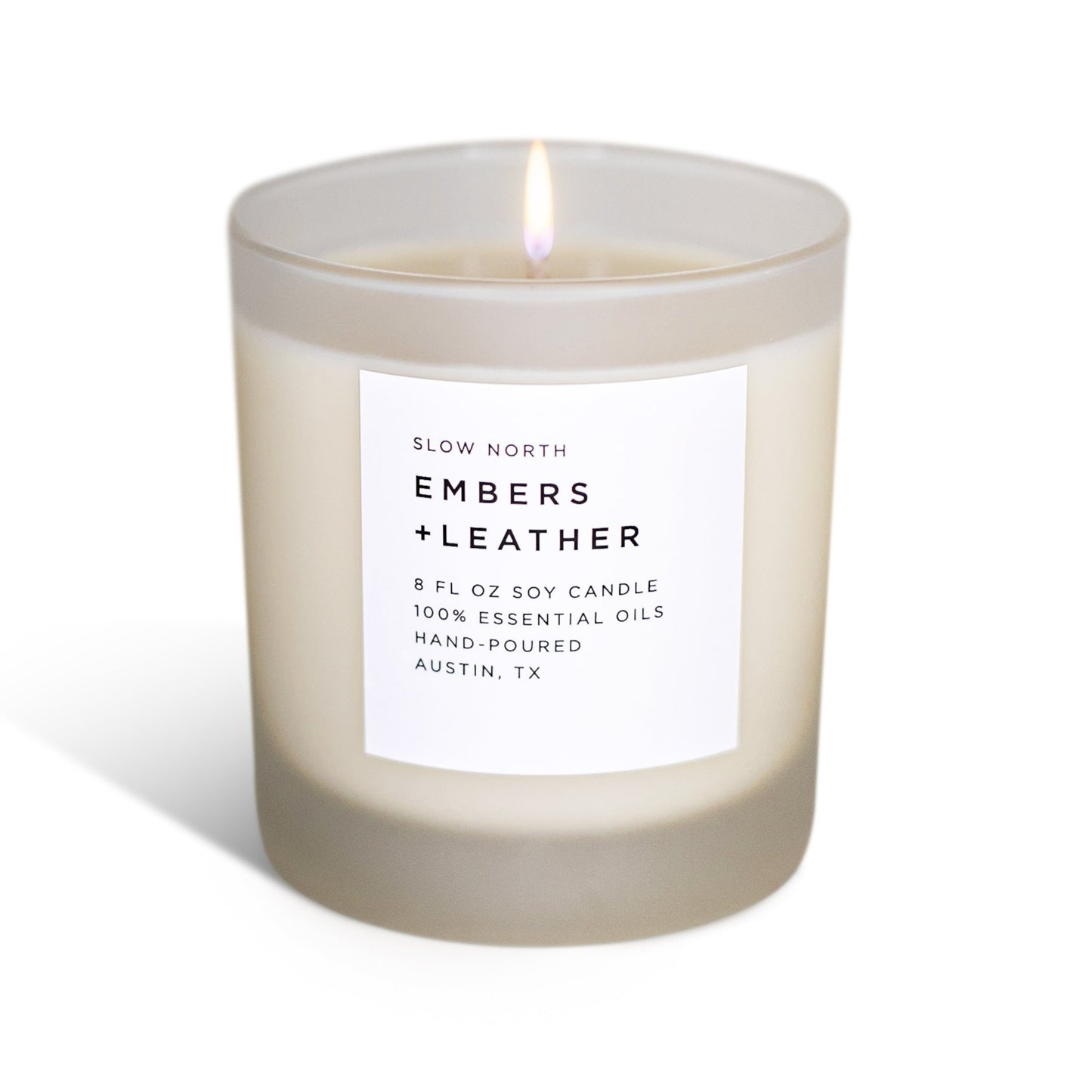 Embers + Leather Candle
