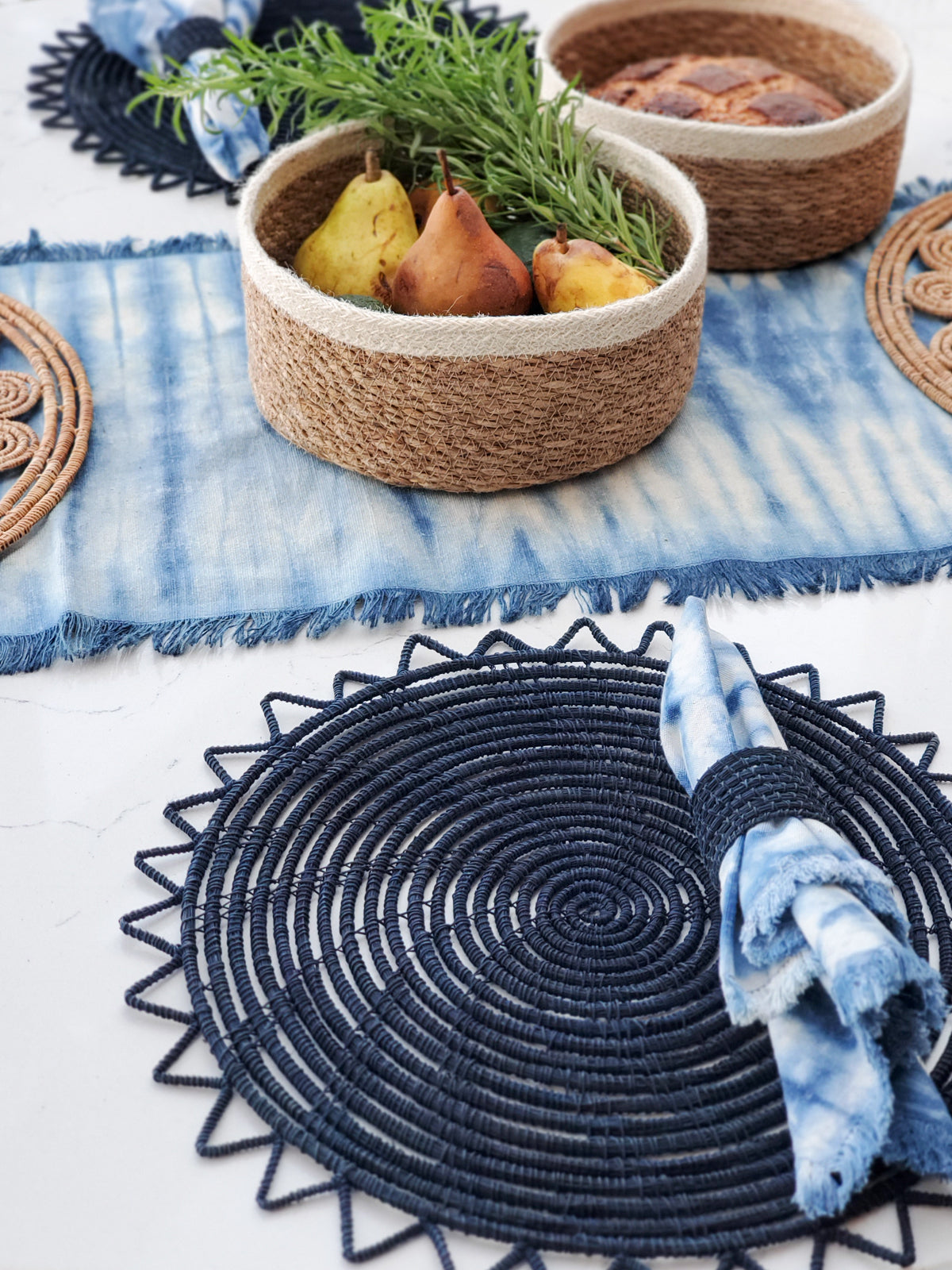 Woven Palm Fiber Napkin Ring (set of 4)