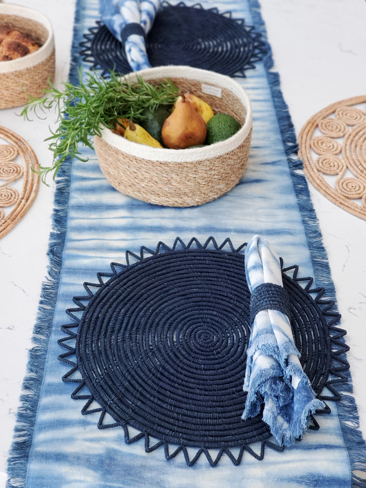 Woven Palm Fiber Napkin Ring (set of 4)