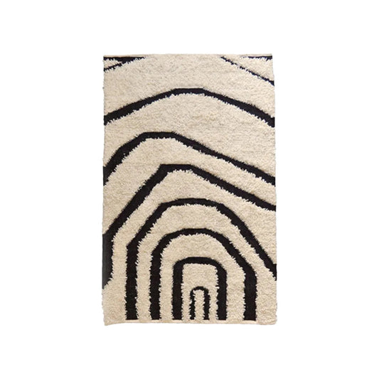 Ivory & Black Area Rug