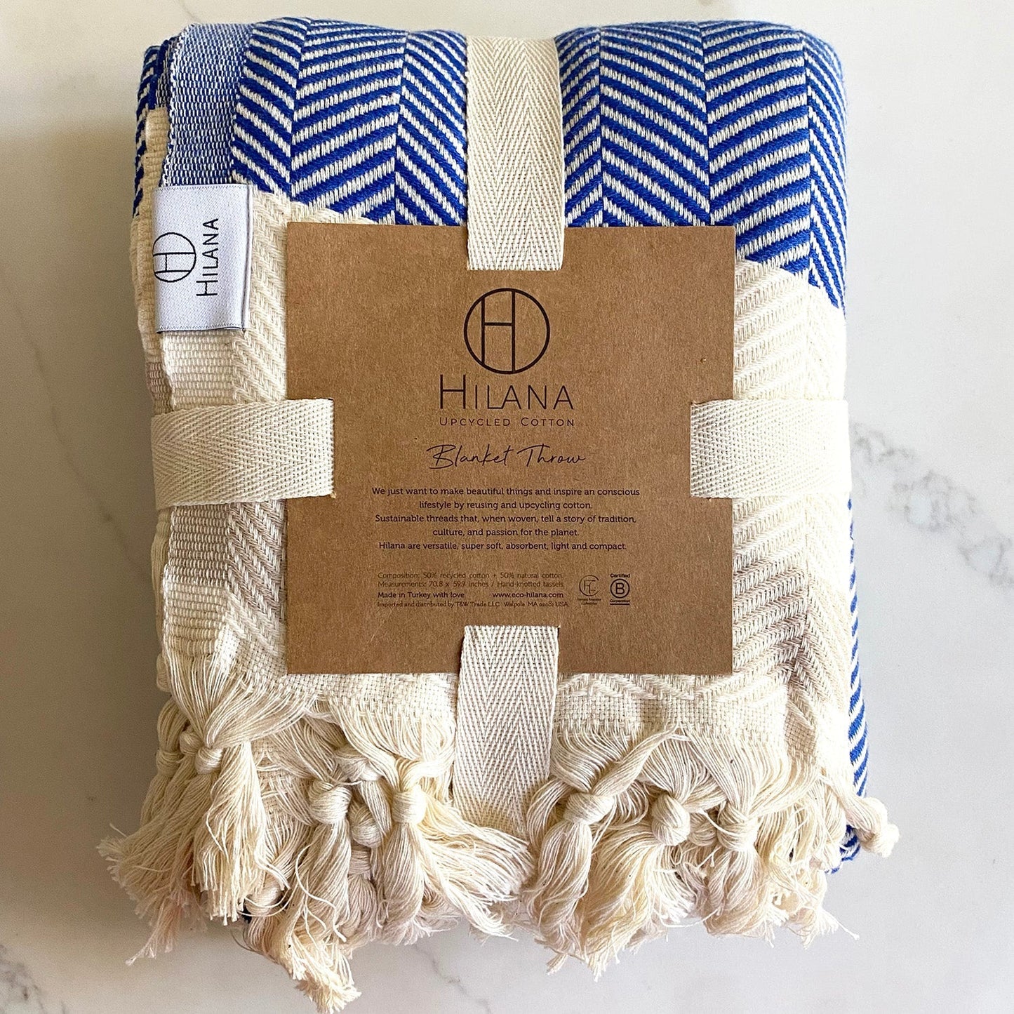 Pipa Blue Throw Blanket