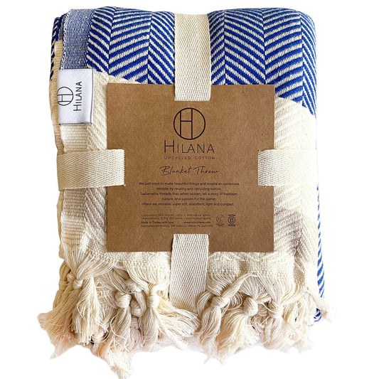 Pipa Blue Throw Blanket