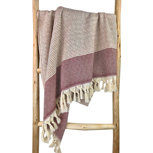 Diamond Stripe Turkish Bath Towel