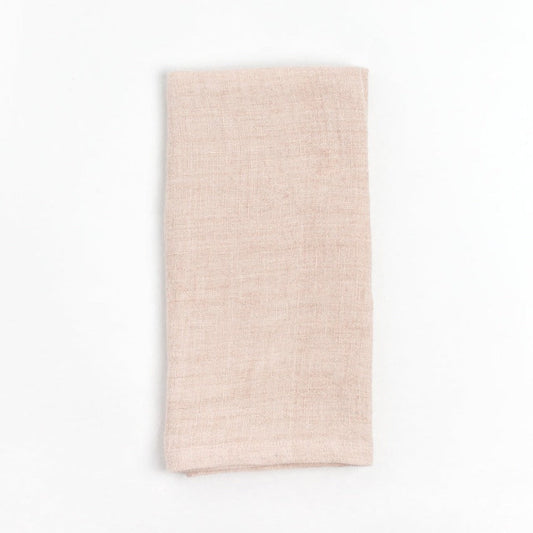 Stone Washed Linen Napkins, Blush (set of 4)