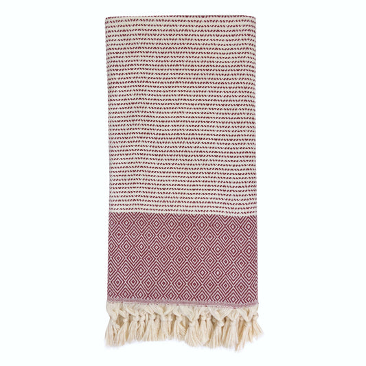 Diamond Stripe Turkish Bath Towel