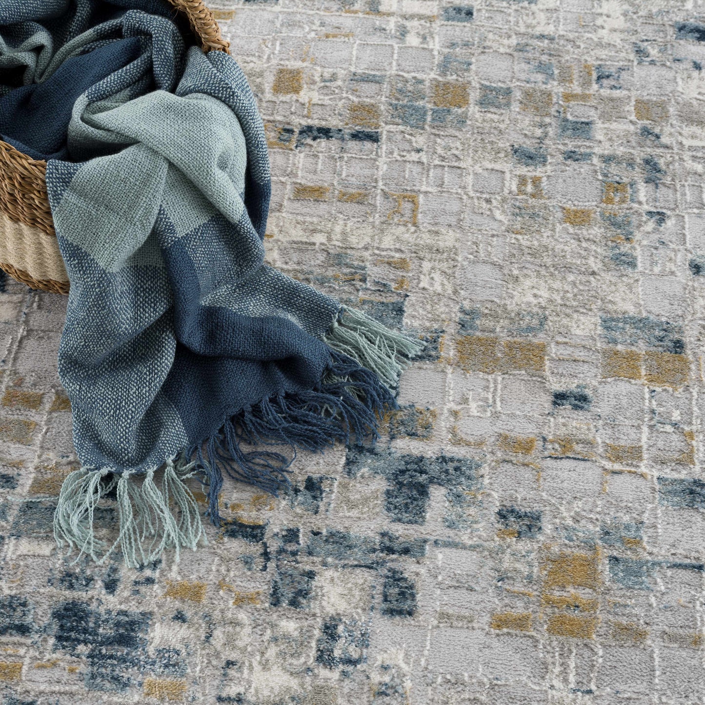 Liveri Abstract Blue Area Rug