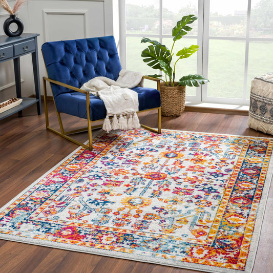 Vintage Orange Area Carpet