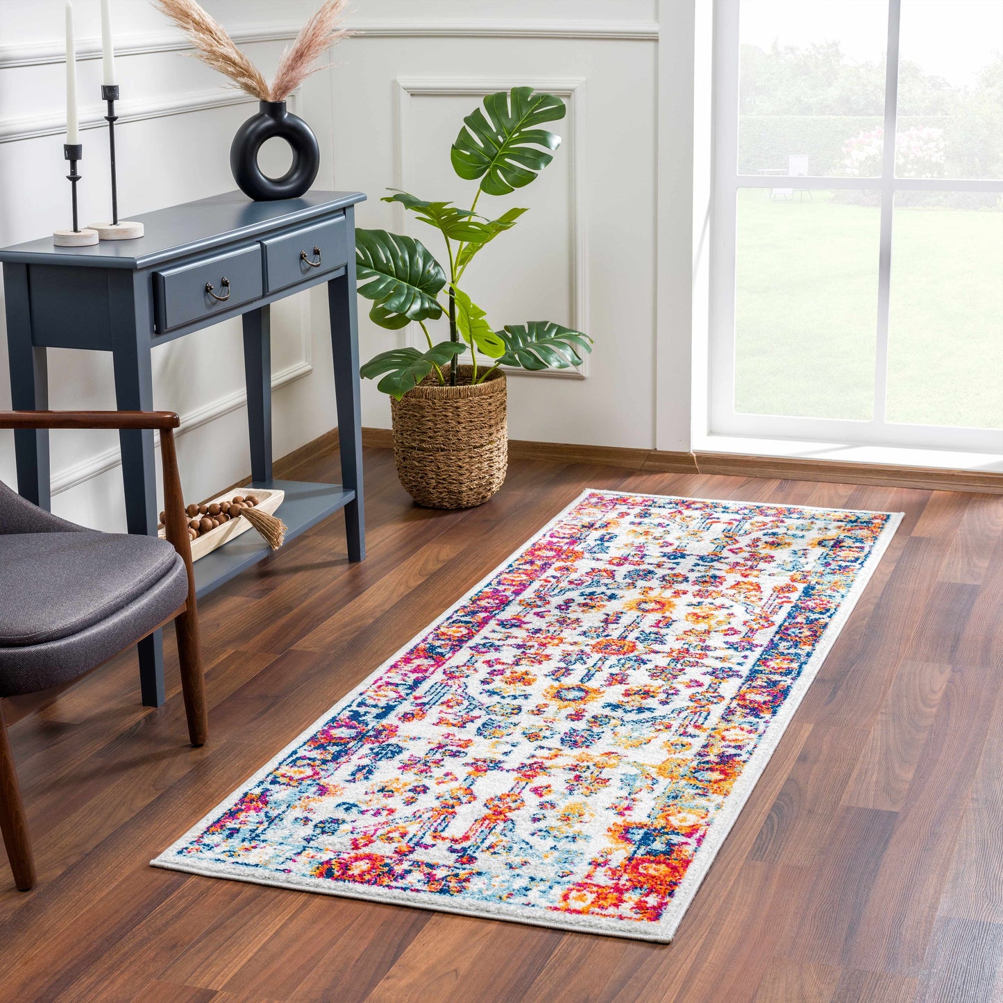 Vintage Orange Area Carpet