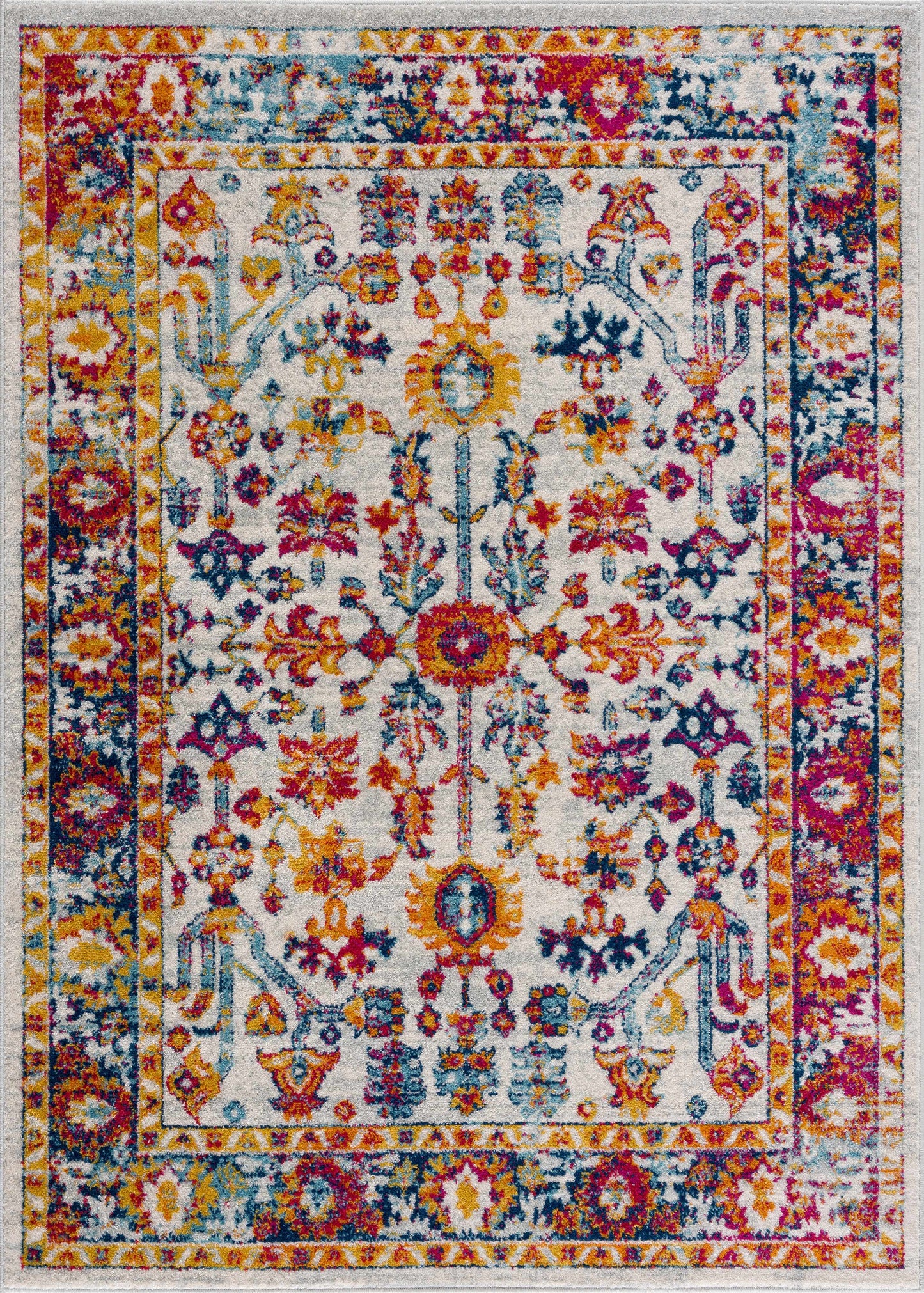 Vintage Orange Area Carpet