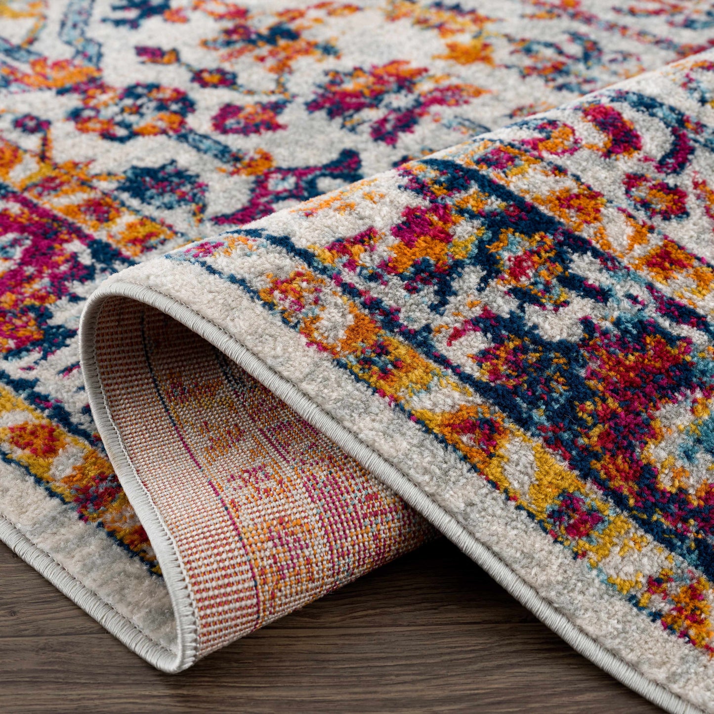 Vintage Orange Area Carpet